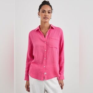 Rails NWT Ellis Button-Down Shirt in Hibiscus Pink